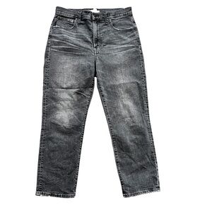Madewell The Perfect Vintage Crop Jeans High Rise Black Size 30